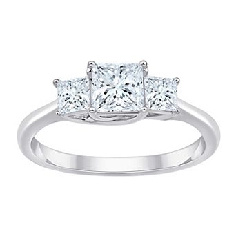 Brilliant Love 10K Gold 1 1/4 Carat T.W. Lab Grown Diamond Princess-Cut Engagement Ring