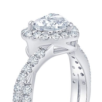 Brilliant Love 10k White Gold 1 1/2 Carat T.W. Lab Grown Diamond Engagement Ring
