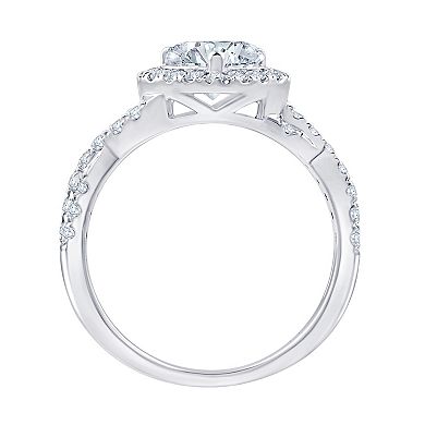 Brilliant Love 10k White Gold 1 1/2 Carat T.W. Lab Grown Diamond Engagement Ring