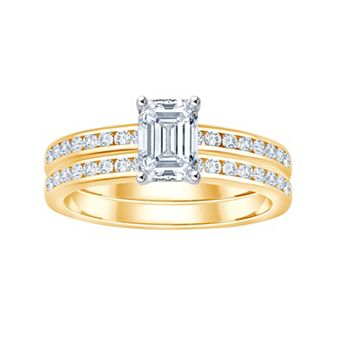 Brilliant Love 10k Gold 1 1/2 Carat T.W. Lab Grown Diamond Bridal Set
