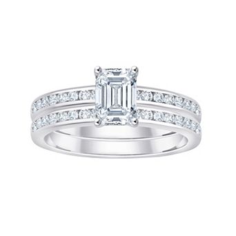 Brilliant Love 10k Gold 1 1/2 Carat T.W. Lab Grown Diamond Bridal Set