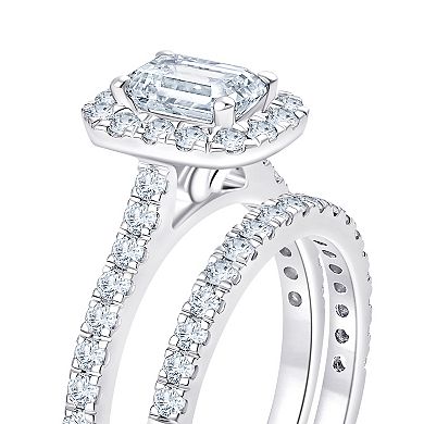 Brilliant Love 10k White Gold GSI Certified 1 1/2 Carat T.W. Lab Grown Diamond Bridal Set
