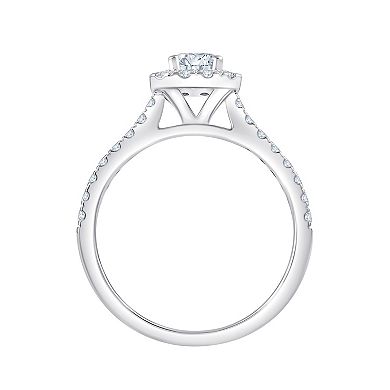 Brilliant Love 10k White Gold GSI Certified 1 1/2 Carat T.W. Lab Grown Diamond Bridal Set
