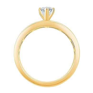 Brilliant Love 10k Gold 3/4 Carat T.W. Lab Grown Diamond Marquise Solitaire Ring