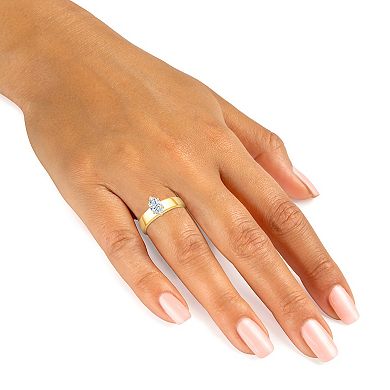 Brilliant Love 10k Gold 3/4 Carat T.W. Lab Grown Diamond Marquise Solitaire Ring