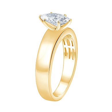 Brilliant Love 10k Gold 3/4 Carat T.W. Lab Grown Diamond Marquise Solitaire Ring