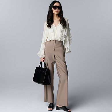 Women's Simply Vera Vera Wang Luxe Twill Wide Leg Pants