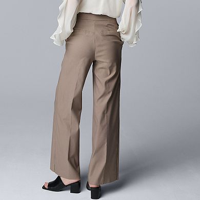 Petite Simply Vera Vera Wang Luxe Twill Wide Leg Pants