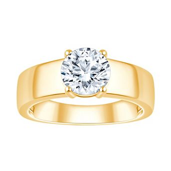 Brilliant Love 10k Gold 1 1/2 Carat T.W. Lab Grown Diamond Round Solitaire Ring