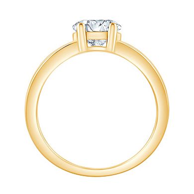 Brilliant Love 10k Gold 1 1/2 Carat T.W. Lab Grown Diamond Round Solitaire Ring