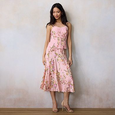 Women's LC Lauren Conrad High-Rise Godet Midi Skirt