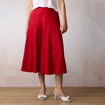 Women's LC Lauren Conrad High-Rise Godet Midi Skirt