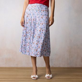 Women's LC Lauren Conrad High-Rise Godet Midi Skirt