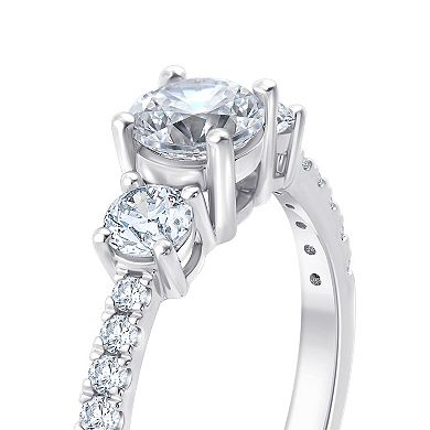 Brilliant Love 10k Gold 1 Carat T.W. Lab Grown Diamond Three Stone Ring