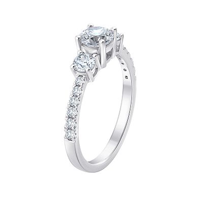 Brilliant Love 10k Gold 1 Carat T.W. Lab Grown Diamond Three Stone Ring