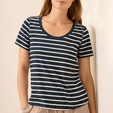 Softspun Scoop Neck Tee Made With Organic Cotton