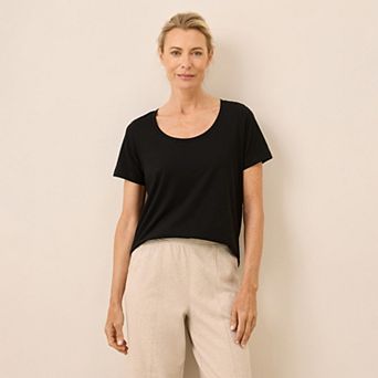 Softspun Scoop Neck Tee Made With Organic Cotton