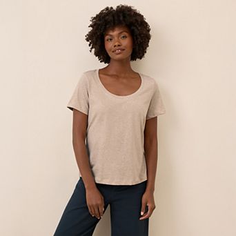 Softspun Scoop Neck Tee Made With Organic Cotton
