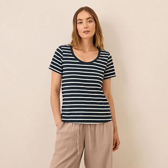Softspun Scoop Neck Tee Made With Organic Cotton