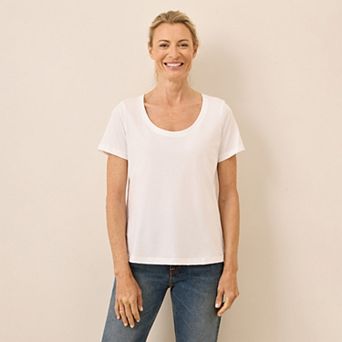 Softspun Scoop Neck Tee Made With Organic Cotton