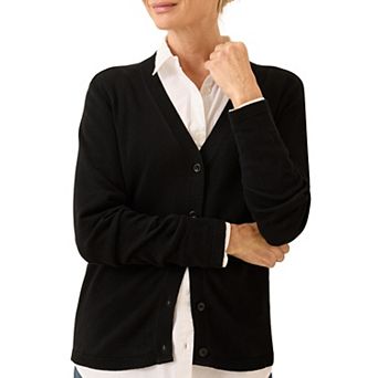 Classic Fine Knit V-Neck Cardigan