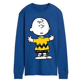 Men's Peanuts Charlie Oversized Long Sleeve Graphic Tee
