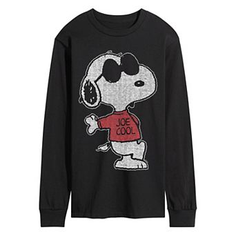 Men's Peanuts Joe Cool Oversized Long Sleeve Graphic Tee