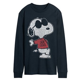 Men's Peanuts Joe Cool Oversized Long Sleeve Graphic Tee