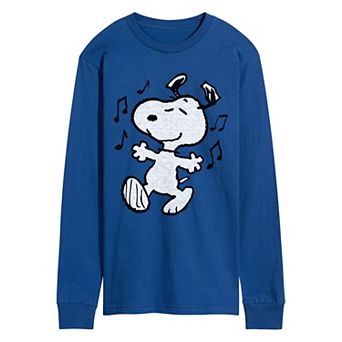Men's Peanuts Snoopy Dancing Long Sleeve Graphic Tee