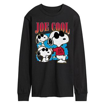 Men's Peanuts Joe Cool Bootleg Long Sleeve Graphic Tee