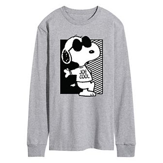 Men's Peanuts Joe Cool Long Sleeve Graphic Tee