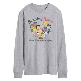 Men's Peanuts Sending Love From The Whole Gang Long Sleeve Graphic Tee