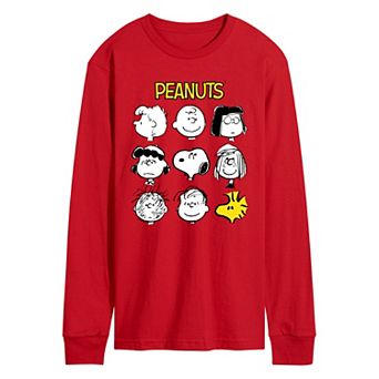 Men's Peanuts Faces Of Peanuts Long Sleeve Graphic Tee