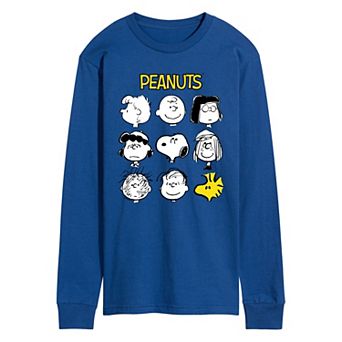 Men's Peanuts Faces Of Peanuts Long Sleeve Graphic Tee
