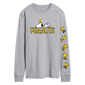 Men's Peanuts Snoopy & Woodstock Long Sleeve Graphic Tee