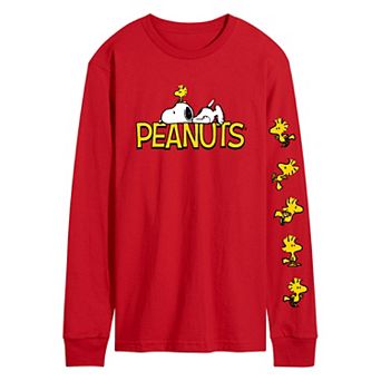 Men's Peanuts Snoopy & Woodstock Long Sleeve Graphic Tee
