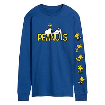 Men's Peanuts Snoopy & Woodstock Long Sleeve Graphic Tee