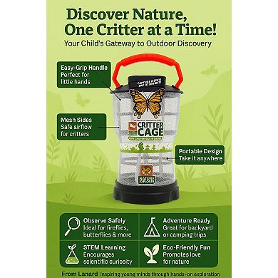 Lanard Toys Portable Critter Cage with Easy-Grip Handle