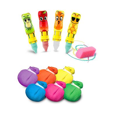 Lanard Toys 4-pc. Chalkie Mini Blast Balls & Fruit Chalk Stick Combo Set