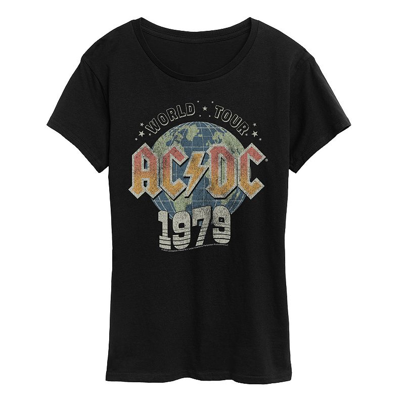 Women's ACDC World Tour 1979 Distressed Graphic Tee
