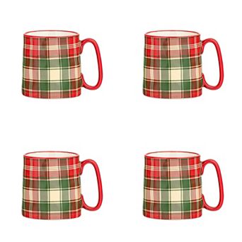 10 Strawberry Street Bella Holiday 18-oz. 4 pc Hand-Painted Mug Set
