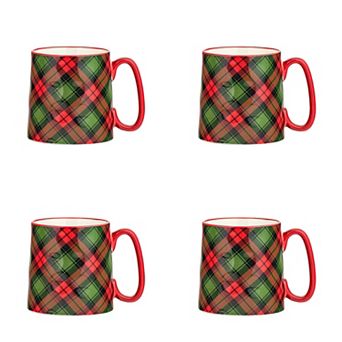 10 Strawberry Street Bella Holiday 18-oz. 4 pc Hand-Painted Mug Set