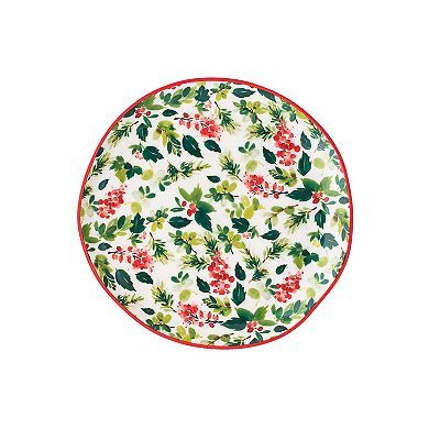 10 Strawberry Street Bella 4-pc. Christmas Collection Appetizer Plate Set