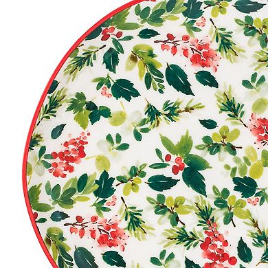 10 Strawberry Street Bella 4-pc. Christmas Collection Appetizer Plate Set