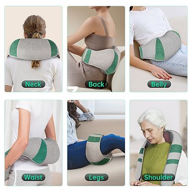 Snailax Shiatsu Neck Massager with Heat,Shoulder and Back massage, Embroidery Gift