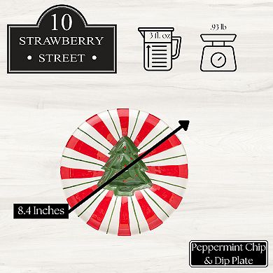 10 Strawberry Street Christmas Tree Chip & Dip Plate