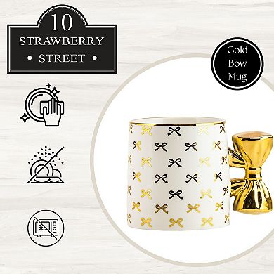 10 Strawberry Street 16-oz. Set of 4 Mugs with Bow Handle