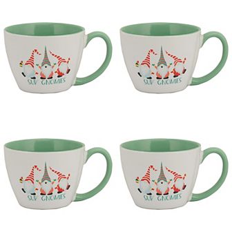 10 Strawberry Street Sup' Gnomies 4 pc Holiday Mug Set