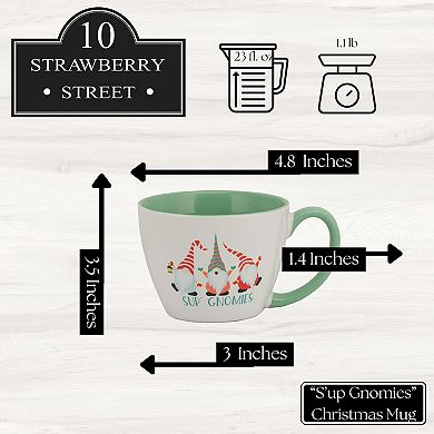 10 Strawberry Street Sup' Gnomies 4-pc. Holiday Mug Set