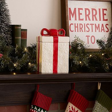 10 Strawberry Street Gift Box 2-pc. Cookie Jar Set with Decorative Ribbons